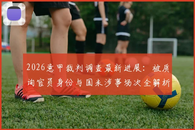 2026意甲裁判调查最新进展：被质询官员身份与国米涉事场次全解析，意大利足协调查细节曝光